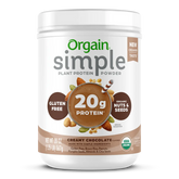 Simple Organic Plant-Based Protein Powder - Creamy Chocolate