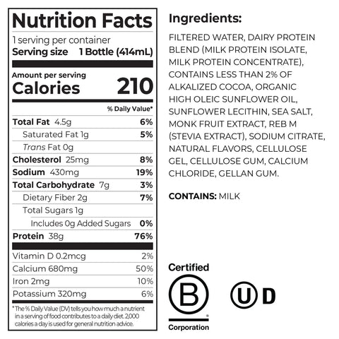 38g Protein Shake - Chocolate Fudge