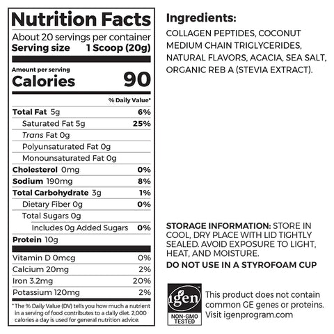 Keto Collagen Protein Powder - Vanilla