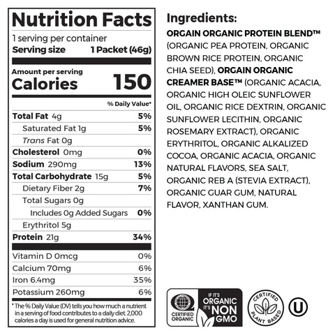 Organic Protein™ Plant Based Protein Powder - Creamy Chocolate Fudge